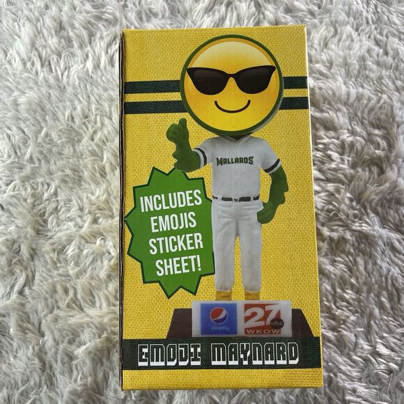 Madison Mallards Bobblehead Emoji Maynard Mascot 2017 Northwoods League SGA - Picture 8 of 14